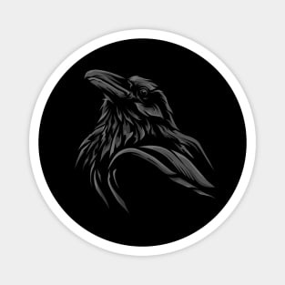 dark crows head Magnet